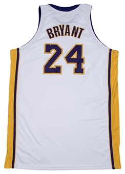 2008-09 Kobe Bryant Los Lakers "Noche Latina" Latin Night Game Used and Signed Alternate Home Jersey (UDA & D.C Sports)